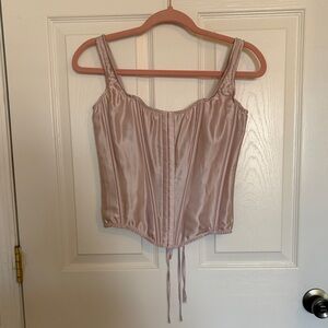 Victoria's Secret Classic Silk Corset in Light  Lilac